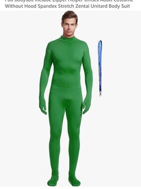 Amazon Men's Green Full-Body Zentai Suit